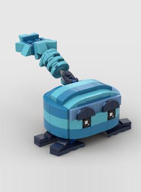 小颗粒积木电子版搭建步骤图纸冰西瓜投手MOC-155828