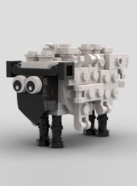 小颗粒积木电子版搭建步骤图纸绵羊MOC-153071