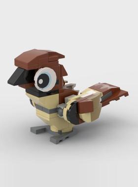 小颗粒积木电子版搭建步骤图纸麻雀MOC-180311