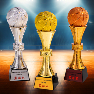 树脂篮球比赛奖杯定制 MVP奖杯三分王篮球冠军水晶奖杯定制纪念品