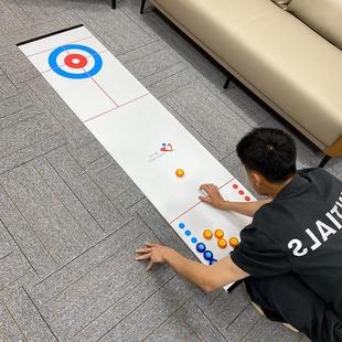 桌上冰壶球玩具家庭沙壶球桌游室内桌面冰球壶儿童旱地沙狐球游戏