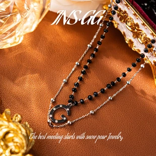 伦敦高街 X143 黑曜石项链·中长 曜 精致 INS 时尚