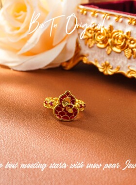 铜合金合成锆石戒指 【柏荼】 铜· 轻奢设计 CPJ489戒指