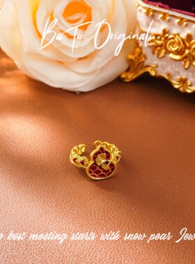 铜合金戒指 【柏荼】 铜· 轻奢设计 CPJ480合成立方氧化锆戒指