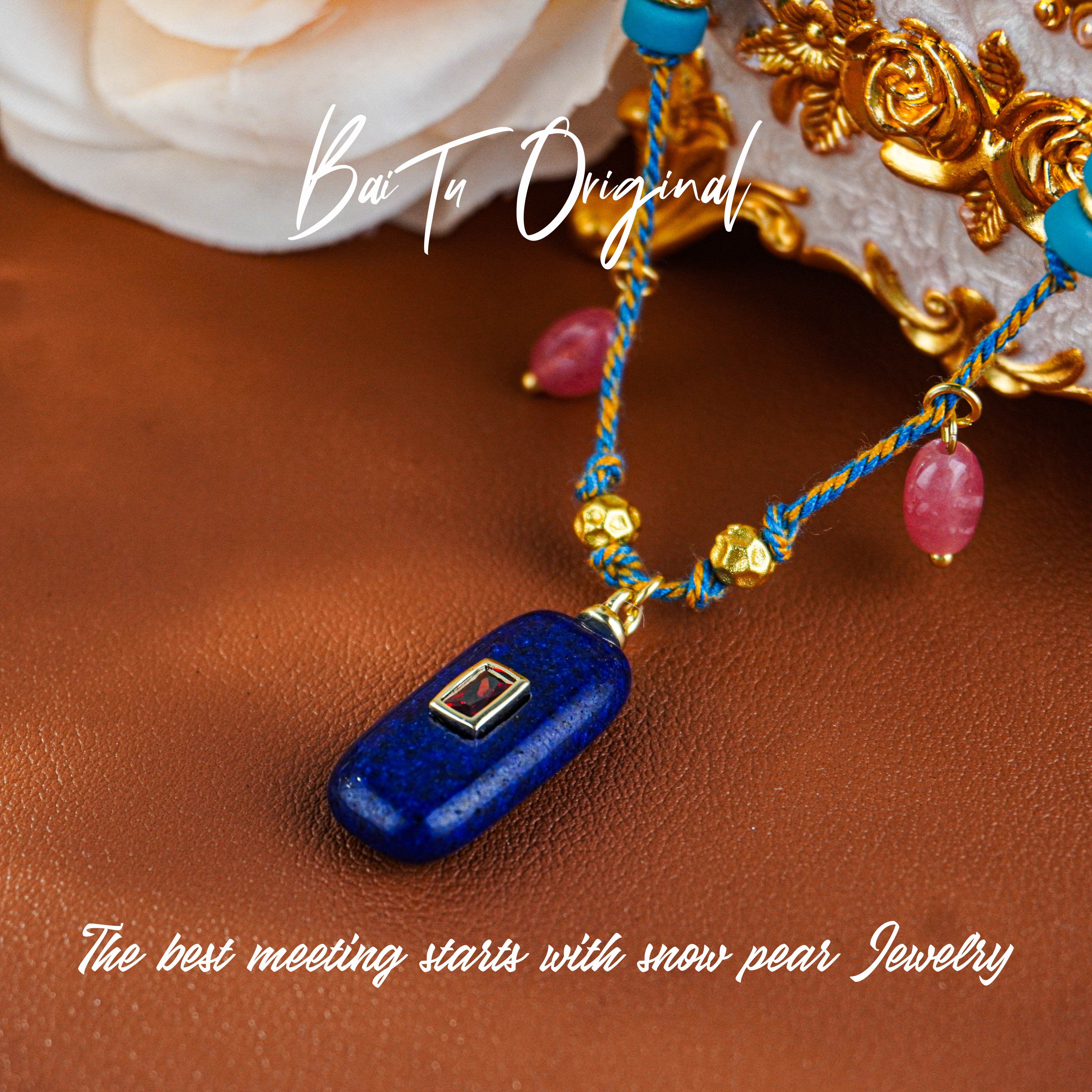 【柏荼】青   轻奢手工 TTX3392 项链·中长,饰品/流行首饰/时尚饰品新,颈饰,淘宝优惠券,粉丝福利购,淘宝优惠卷