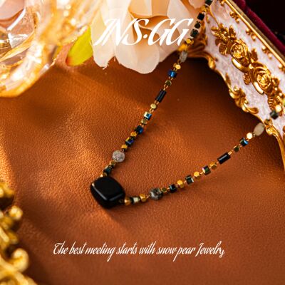 【INS · GG】瑙   暗夜心动 手工高定AX1414 颈链·短款