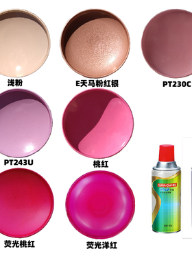 潘通494C 496C 509C浅粉674C桃7611C荧光桃红荧光洋红色手摇喷漆