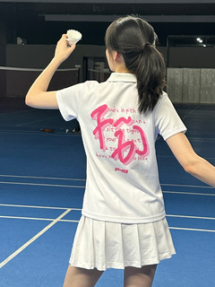 F61女款POLO领羽毛球服女运动训练上衣硬挺速干排汗上衣T恤网红款