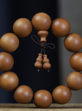 鸿意檀香木手串108女士手链饰品