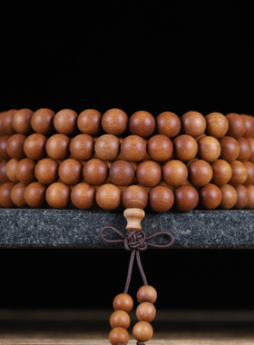 鸿意檀香木质手串佛珠108颗手链