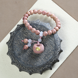 血柏木手链DIY设计女款单圈小众民族风百搭文玩中式念珠配饰品