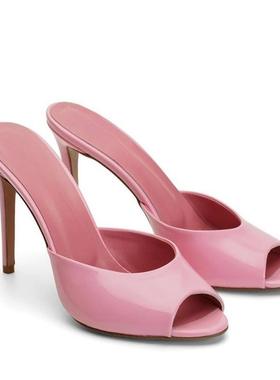 欧美时装凉鞋细跟外贸高跟鞋大码sandals women 422025年春季