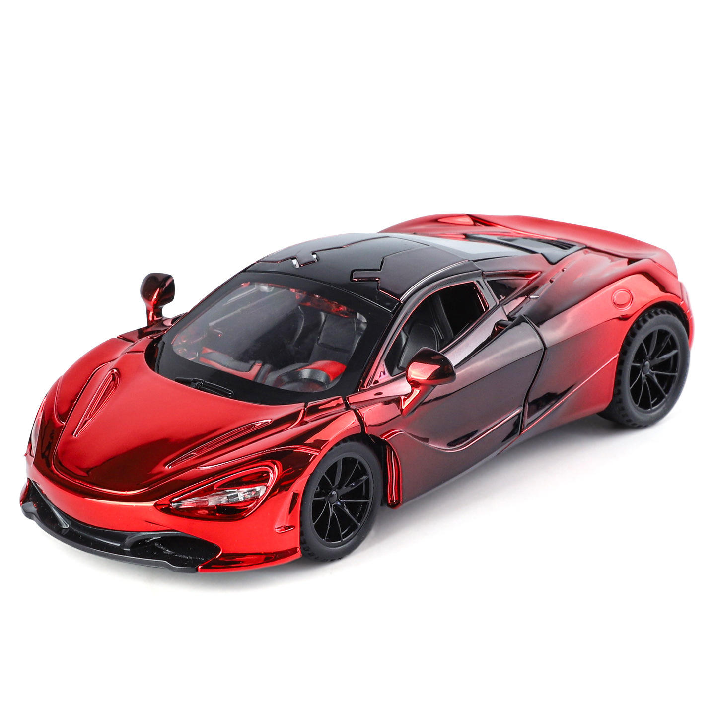 新款 1:32金丽方迈轮720S电镀版合金汽车模型仿真赛车男孩玩具