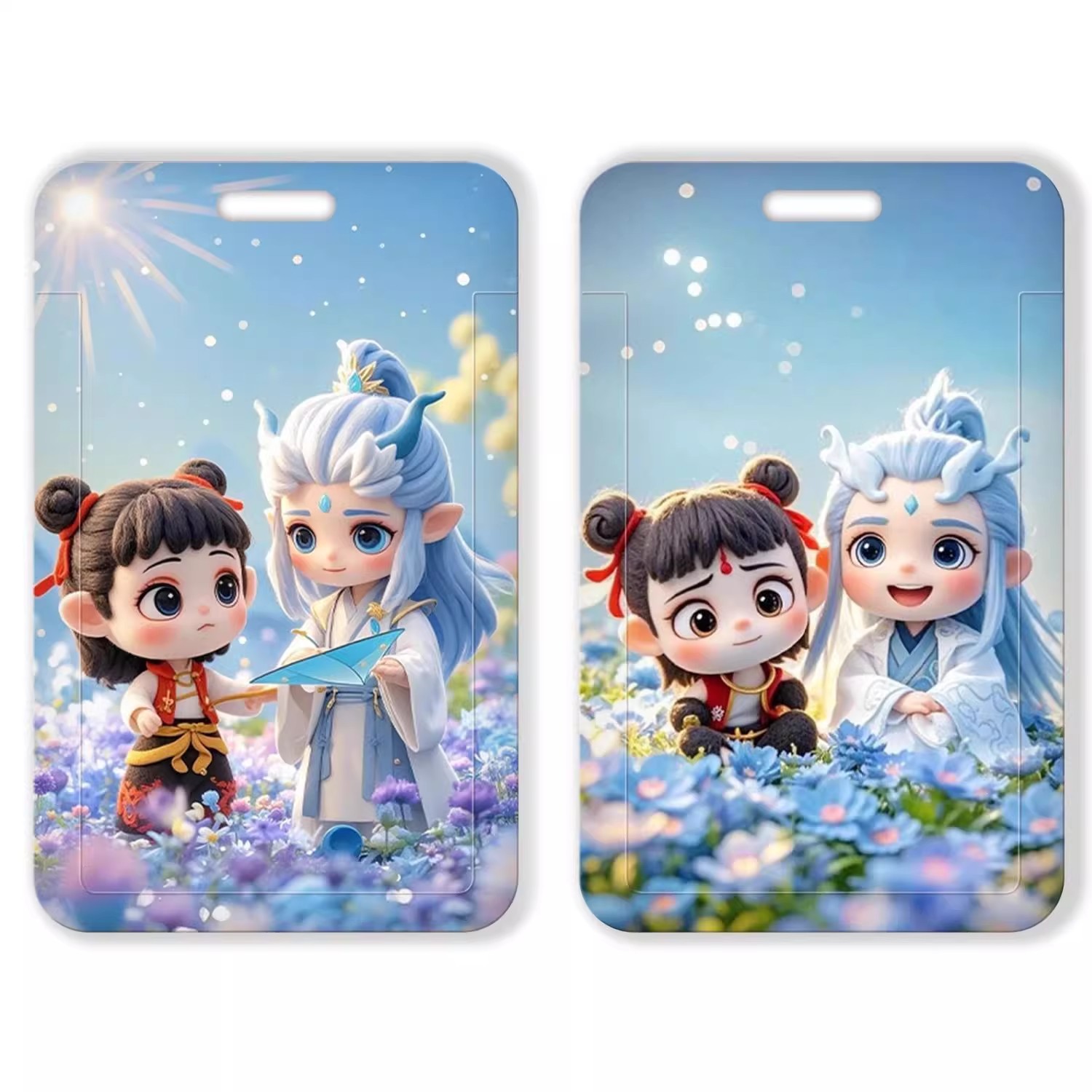 哪吒敖丙卡套公交校园饭卡门禁卡厂牌校园卡水卡挂绳钥匙扣保护套