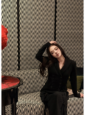 林悠 定制【2w+DG文佳瑛同kuan羊毛双排扣外套】