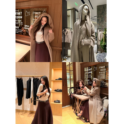 林悠 定制【2.4w+Maxmar阿尔卡巴 羊驼毛大衣】