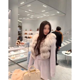 定制 100%羊毛套装 o新番色贵气感华夫格疏离灰蓝 林悠