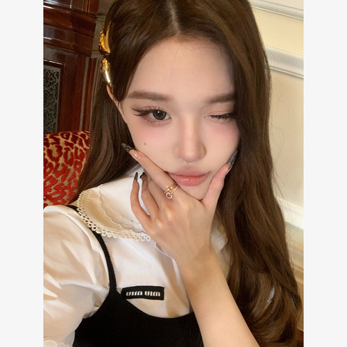 林悠 定制【朴孝敏ins韩国畅销针织连衣裙+miumi* 9k+衬衫上衣】