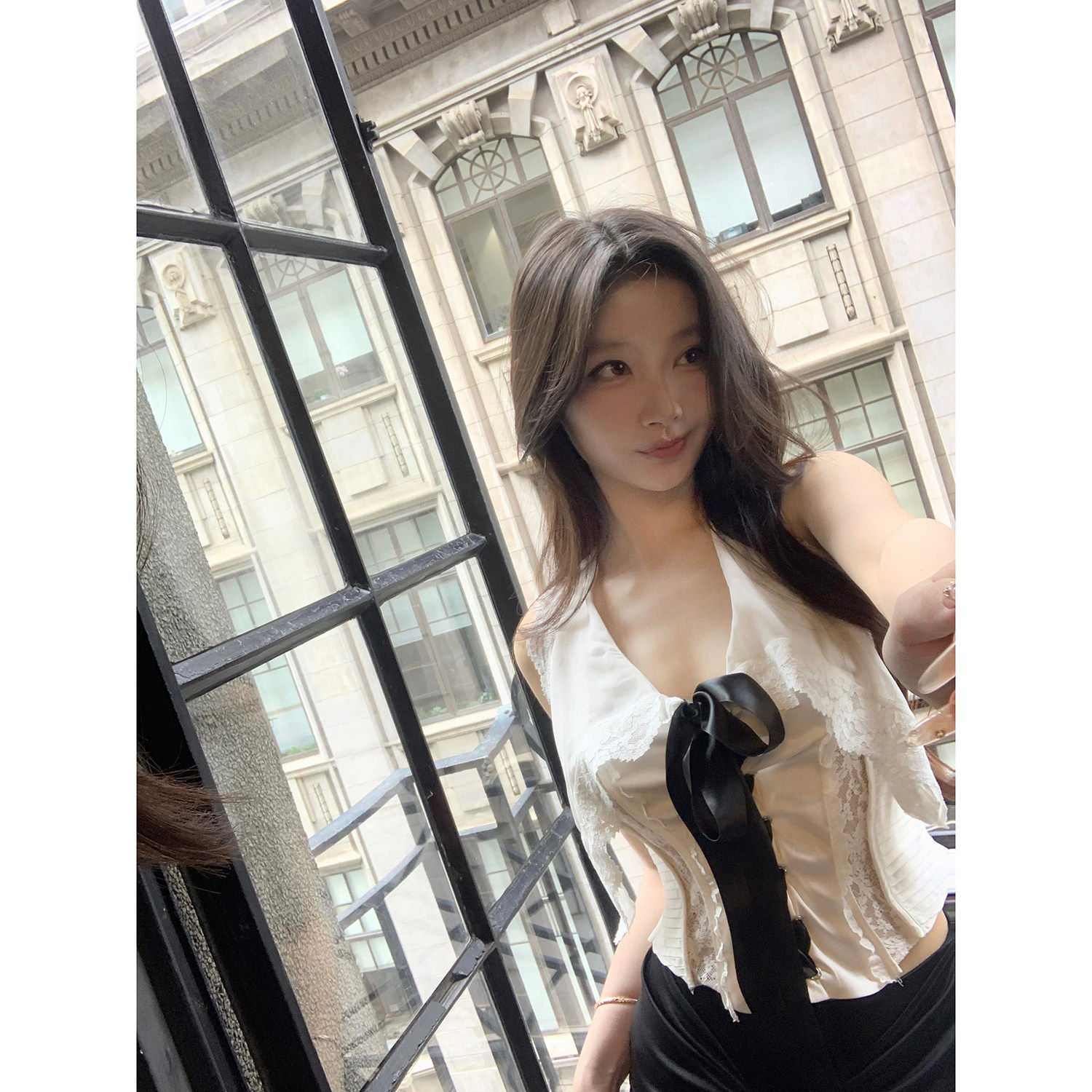 林悠 定制【Velentinx Vtg法国蕾丝醋酸天使飘摆醋酸中古裙】