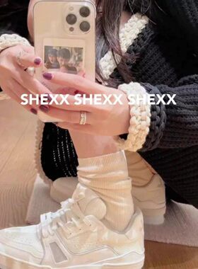 Annie Nie 强烈推荐！厚底白水泥休闲鞋 情侣款胖丁增高系带板鞋