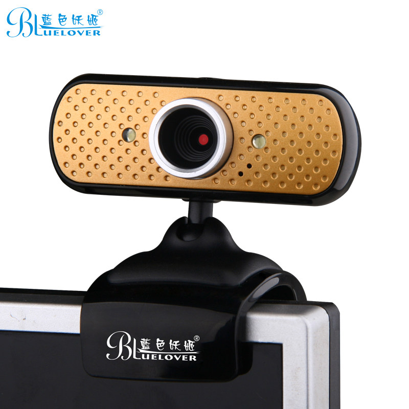 蓝色妖姬T333高清免驱摄像头笔记本台式电脑带麦克风网课家用视频