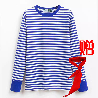 怀旧梅花海魂衫长袖男女情侣装