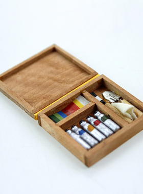 52DOLLHOUSE 微缩食玩场景模型 娃娃屋配件迷你涂色木盒L106