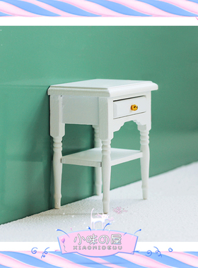 娃娃屋diy配件微缩模型家具迷你床头柜食玩摆件家居场景柜子M157