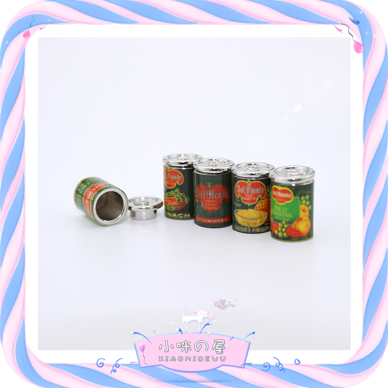 娃屋DIY微缩水果罐头模型玩具