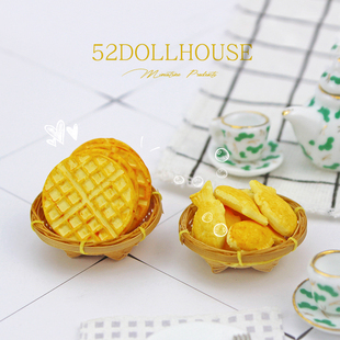 娃屋diy配件微缩华夫饼鲷鱼烧模型迷你食玩创意摆件厨房场景D437