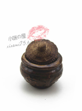 52DOLLHOUSE 微缩食玩场景模型 小布娃娃屋配件迷你陶瓷小罐C5053