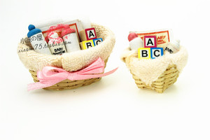 娃娃屋diy配件微缩奶粉奶瓶篮模型迷你食玩创意摆件厨房场景L195