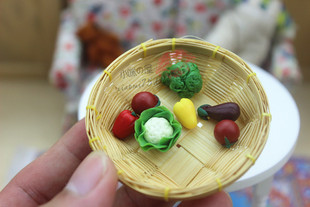 珍蔬菜一套 迷你袖 D193 微缩食玩场景模型娃娃屋配件 52DOLLHOUSE