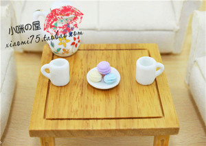 52DOLLHOUSE 微缩食玩场景模型 娃娃屋配件迷你陶瓷杯茶水杯C4010