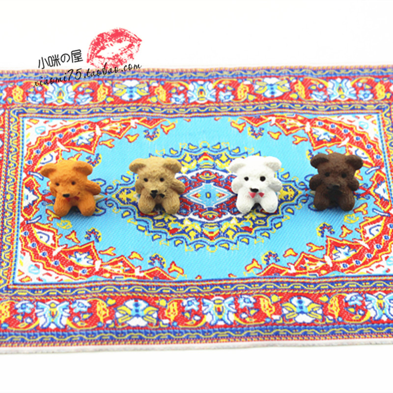 食玩微缩娃娃屋迷你小熊场景模型