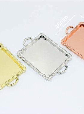 娃娃屋diy配件微缩小托盘模型玩具迷你食玩创意摆件厨房场景D233