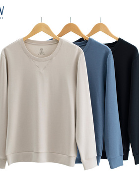 STW德绒发热男士保暖秋衣内衣单件内穿青年可外穿打底棉毛衫上衣