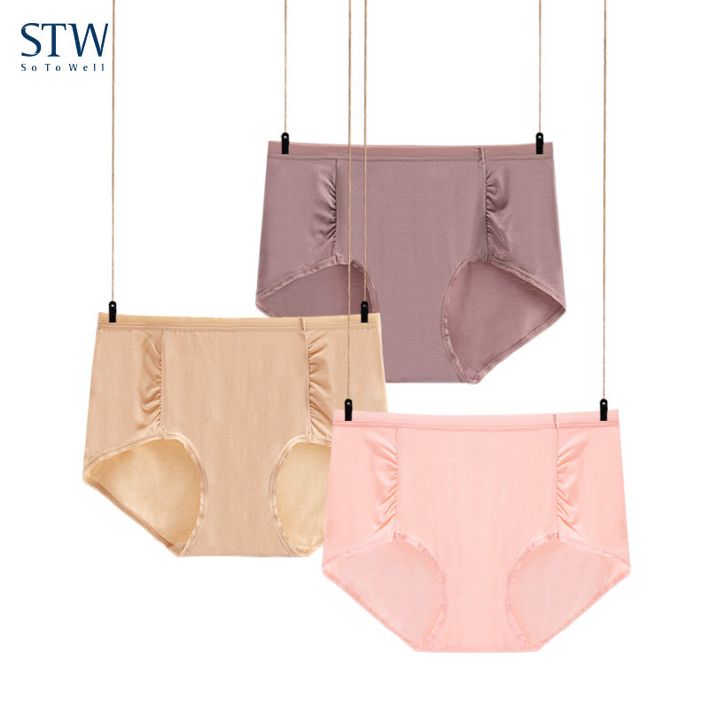 STW莫代尔内裤女中腰大码性感提臀夏季薄款透气女生短裤头三角裤,女士内衣/男士内衣/家居服,女三角裤,淘宝优惠券,粉丝福利购,淘宝优惠卷