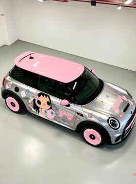 BMWMINI JCW小玉车贴拉花电动零跑T03CooperF56  yuy玉卡通贴纸