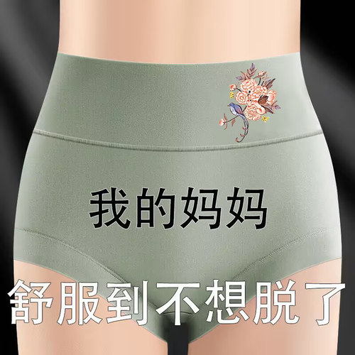 莫代尔高腰收腹抗菌档女三角裤