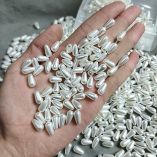 9143 7x13mm半斤约800颗塑料水滴仿珍珠