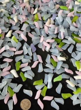 m536 横孔刀型玻璃扁珠半斤