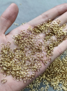 176 5mm金色圆圈可开口半斤图片全部的量