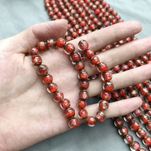 172 10mm香灰琉璃珠一条