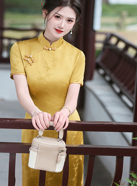 海派旗袍老上海风民国风大小姐高档春夏款长款复古老上海军阀太太