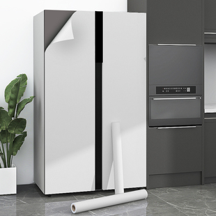 冰箱贴纸肤感全贴自粘防水防油双开门冰柜旧空调装饰翻新改色贴膜