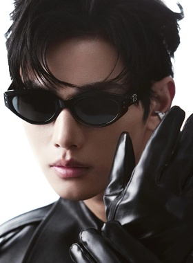 韩版潮型男复古黑色猫眼墨镜街拍防晒痞帅氛围感太阳镜2026新款女