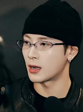 王嘉尔同款半框斯文眼镜框猫眼时尚痞帅质感科技未来感近视镜新款