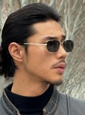2026新款墨镜男高级感痞帅大脸防紫外线金属太阳眼镜男士复古方框