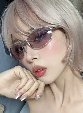 新款欧美风时尚个性金属墨镜Y2k高级感防紫外线偏光太阳镜护目镜